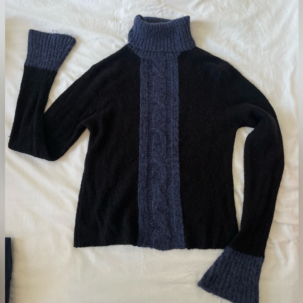 90s Vintage black blue sweater